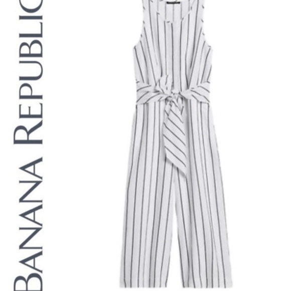 Banana Republic stripe jumpsuit - Picture 7 of 8
